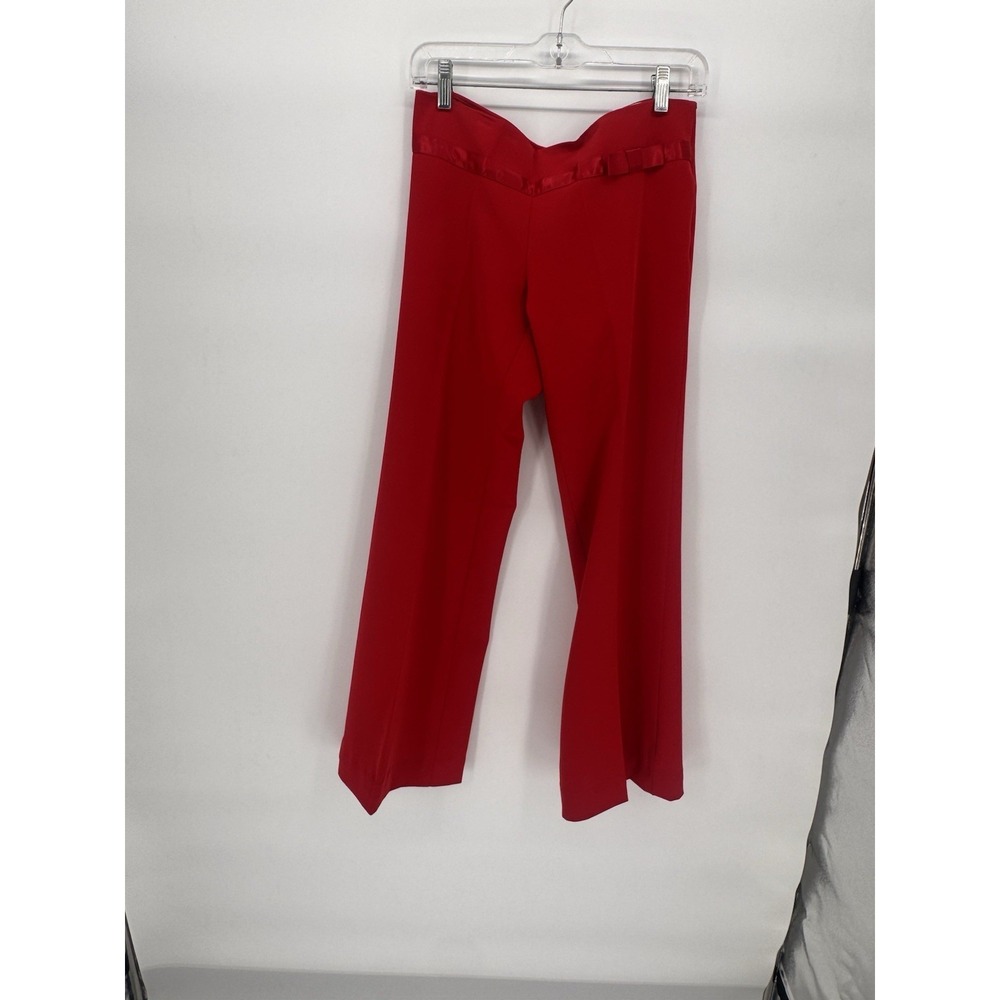 vintage Luly K Red Bow  Bell‎ Bottoms  Size Large Dress Pants  Retro 90s Rock